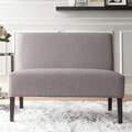 Easton Gray Linen 2-seater Accent Loveseat