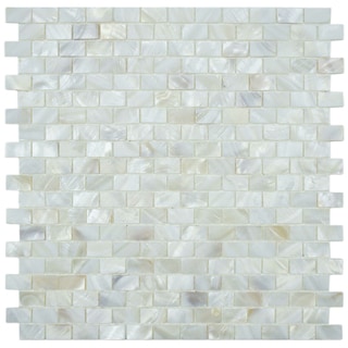 Best Shopping SomerTile Seashell Subway White Mosaic Tile (Pack of 10)