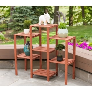 Cypress Wood 7-tier Plant Stand