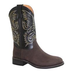 Men's AdTec 9552 11in Western Pull On Work Boot Round Black/Brown