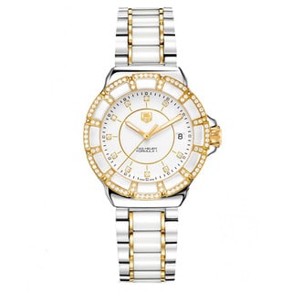 Tag Heuer Women's 'Formula 1' Steel/ Ceramic Diamond Accented Watch