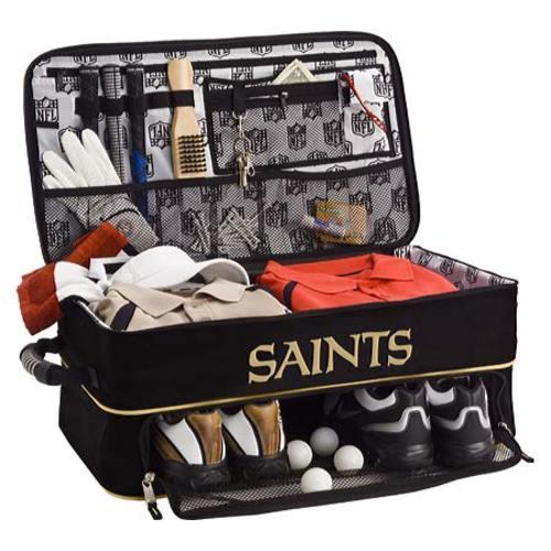 Men's NFL Luggage Golf Trunk/Locker Organizer New Orleans Saints/Black