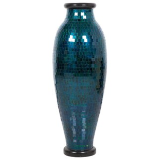 Turquoise Mosaic Floor Vase (Indonesia)