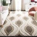 Safavieh Florida Ogee Shag Cream/ Smoke Rug (9'6 x 13')