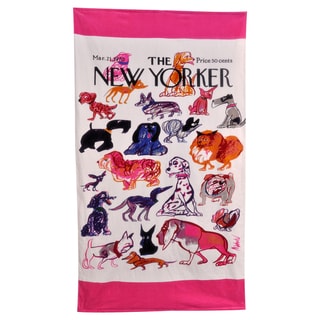 New Yorker Dogs Beach Towel
