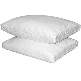Quilted 233 Thread Count Jumbo-size Natural Feather Pillows (Set of 2)
