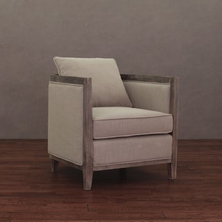 Low Price Elliot Beige Linen Lounge Chair