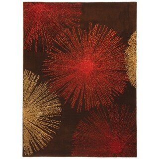 Low Price Safavieh Handmade Soho Burst Brown Wool Rug (11' x 15')