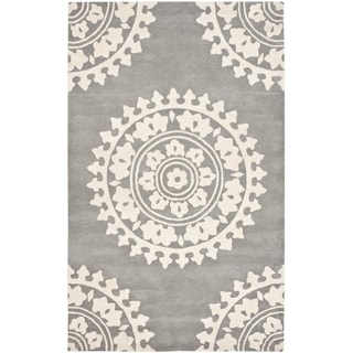 Compare Price Safavieh Handmade Soho Light Grey/ Ivory Wool Rug (11' x 15')