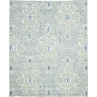 For sale Safavieh Handmade Wyndham Blue/ Ivory Wool Rug (8'9 x 12')
