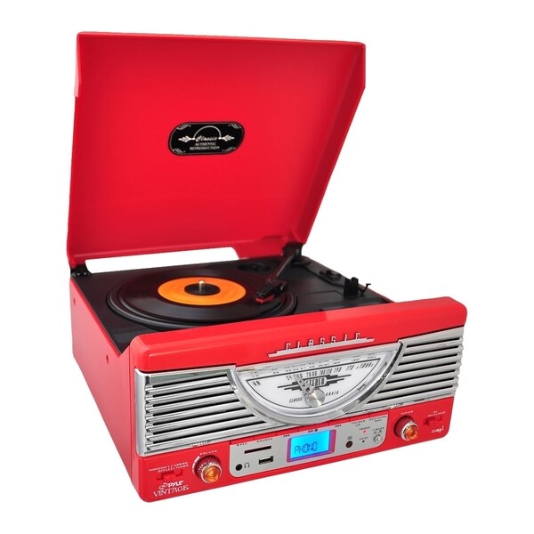 PyleHome Vintage PTR8UR Record Turntable