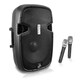 Pyle PPHP129WMU 12-Inch 1,000-Watt Bluetooth Music Streaming Loudspeaker, Rechargeable Battery, 2 Wireless Mics, FM Radio/USB/SD