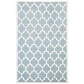 Handmade Moroccan Blue Wool Rug (5' x 8')