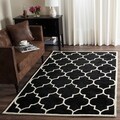 Handmade Moroccan Black Wool Rug (5' x 8')