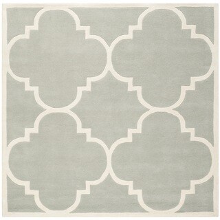 Handmade Moroccan Grey Wool Rug (8'9 Square)