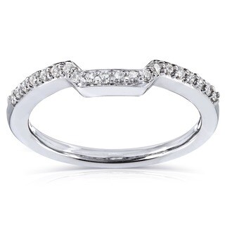 Annello 14k Gold 1/6 ct TDW Women's Contoured Diamond Wedding Band (G-H, I1-I2)