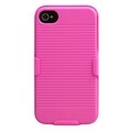 BasAcc Hot Pink Hybrid Holster for Apple iPhone 4S/ 4