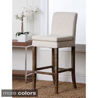 Abbyson Living Colin Beige Linen Bar Stool