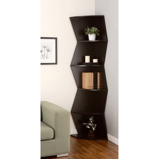 Jaggi Modern Cappuccino Corner Bookcase