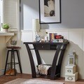 Shinway Modern Black Finish Console Table