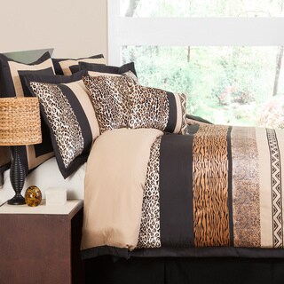 Lush Decor Tribal Dance 8-piece Brown Comforter Set