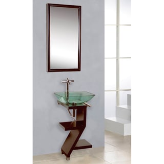 Low Price DreamLine Mahogany Veneer Petite Powder Room Vanity