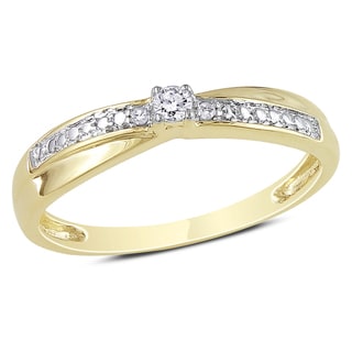 Haylee Jewels 10k Yellow Gold Diamond Promise Ring