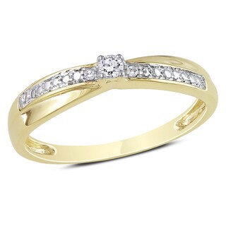 Haylee Jewels 10k Yellow Gold Diamond Promise Ring