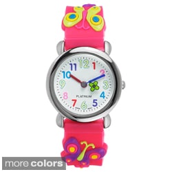 Geneva Platinum Kids' Silicone Butterfly Watch