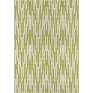 Indoor/Outdoor Green Ikat Area Rug (7'10 x 10'10)