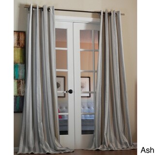 Lambrequin Taylor Bold Stripe Linen Blend 96-inch Curtain Panel