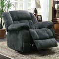 Mason Modern Gray Microfiber Glider Reclining Chair