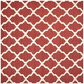 Safavieh Hand-made Cambridge Rust/ Ivory Wool Rug (8' Square)