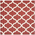 Safavieh Hand-made Cambridge Rust/ Ivory Wool Rug (6' Square)