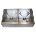 Stainless Steel Farmhouse Double Bowl Flat Apron Kitchen Sink