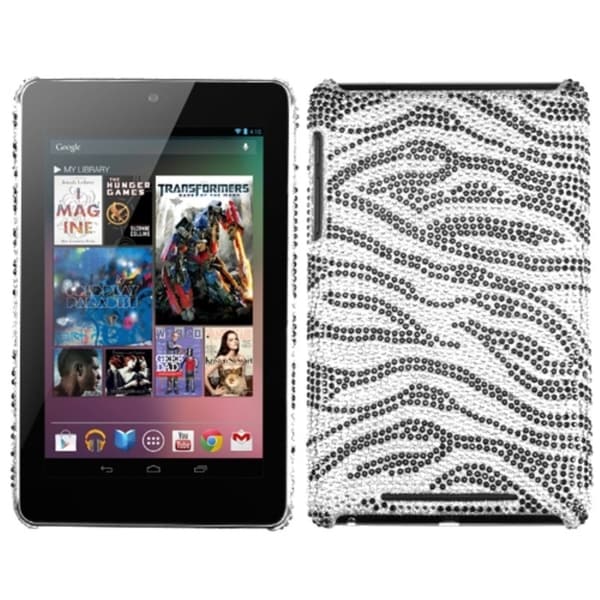 BasAcc Black Zebra Diamante Back Case for Google Nexus 7