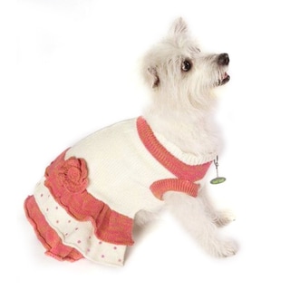 Wufwear Ruffled Dog Sweater Dress