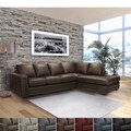 Porsche Chocolate Brown Italian Leather Sectional Sofa