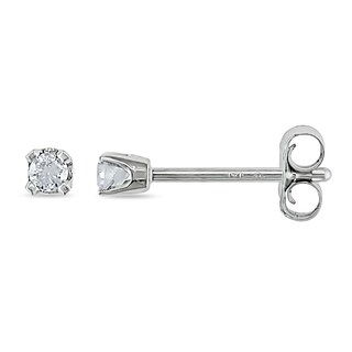 Miadora 14k White Gold Children's Diamond Stud Earrings