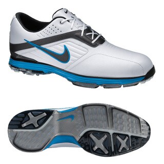 Nike Men's Lunar Prevail White/ Grey/ Blue Golf Shoes
