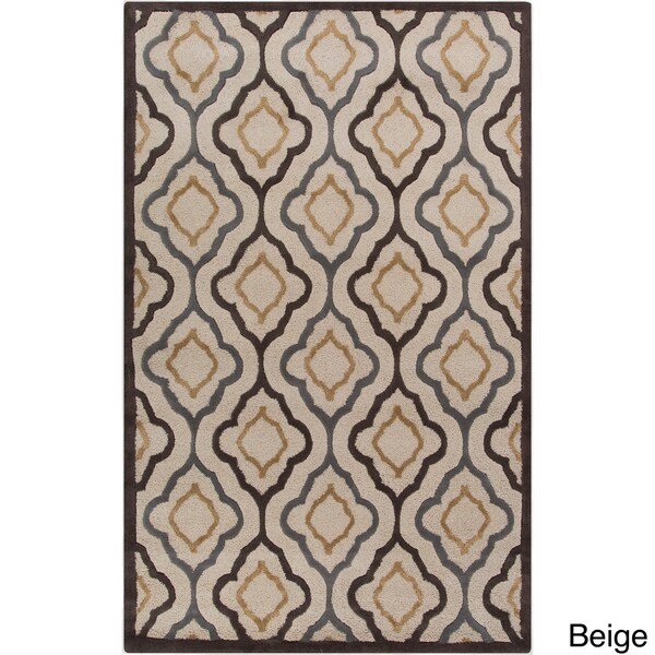 Shop Hand Tufted Modern Geometric Wool Area Rug X On Sale