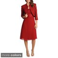 R & M Richards Women's 2-piece Mandarin Jacket Dress
