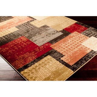 Woven Geometric Natural Rug (4' x 5'5)