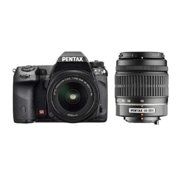 Pentax K-5 IIS DSLR Camera 18-55mm and 50-200mm DAL Lenses Bundle Kit
