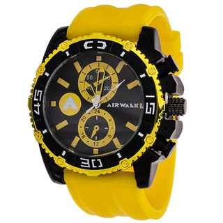 Men's Iced Out Oversized 2ct Diamond Yellow Gold Chronograph Watch ...