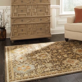 Best Shopping Tribal Brown Area Rug (9'10 x 12'10)