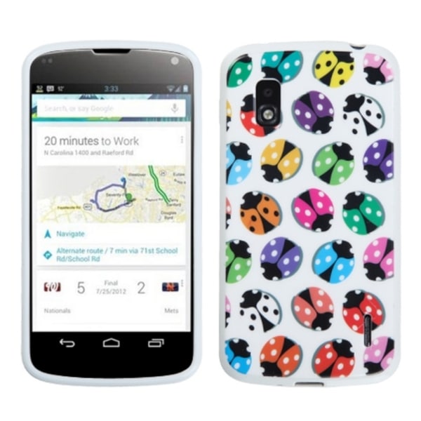 BasAcc Crawling Beetles/ White Candy Skin Case for LG E960 Nexus 4