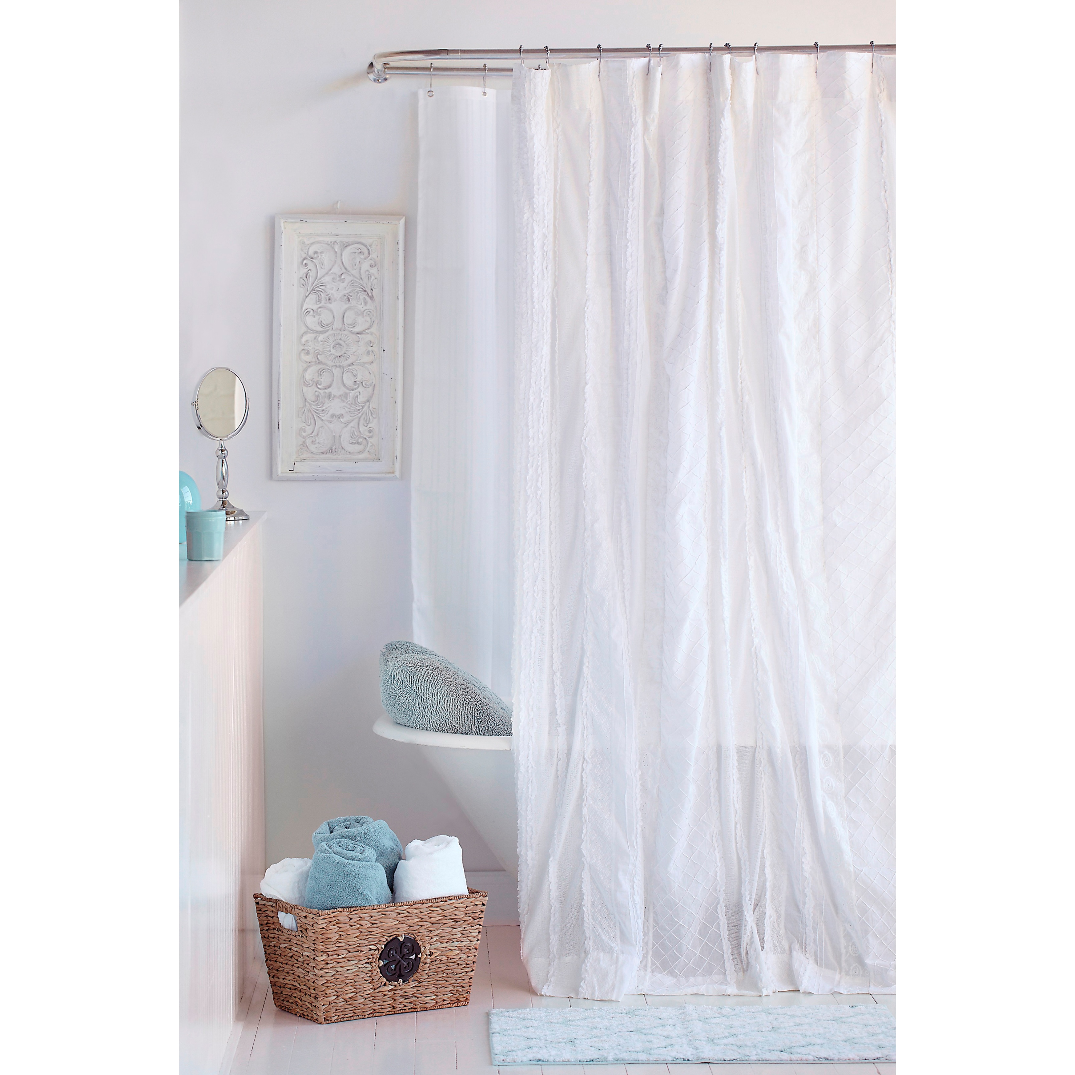 Diy Outdoor Curtain Rod Vintage Pom Pom Shower C
