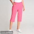 threehearts Women's Cuffed Capri Pants