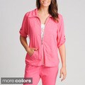 threehearts Women's Burnout French Terry Jacket